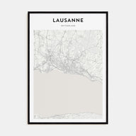 Lausanne Map Portrait Poster