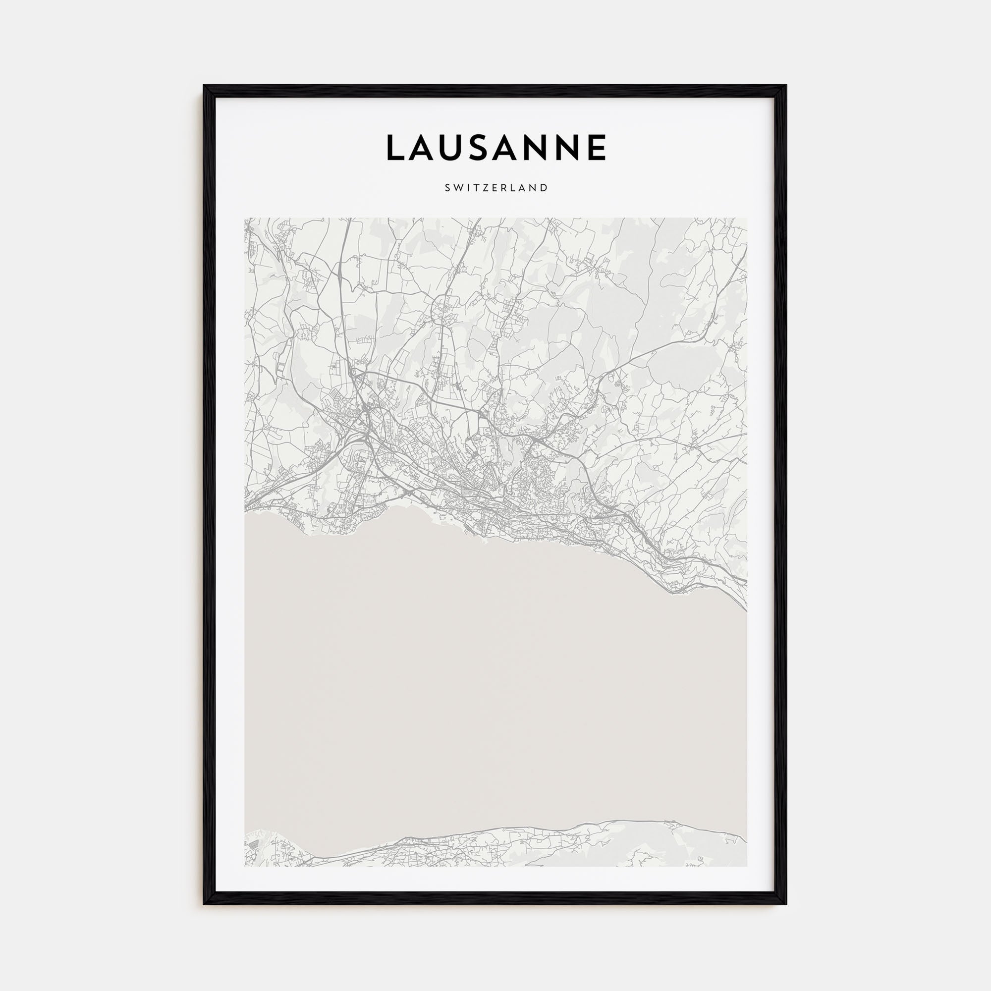 Lausanne Map Portrait Poster