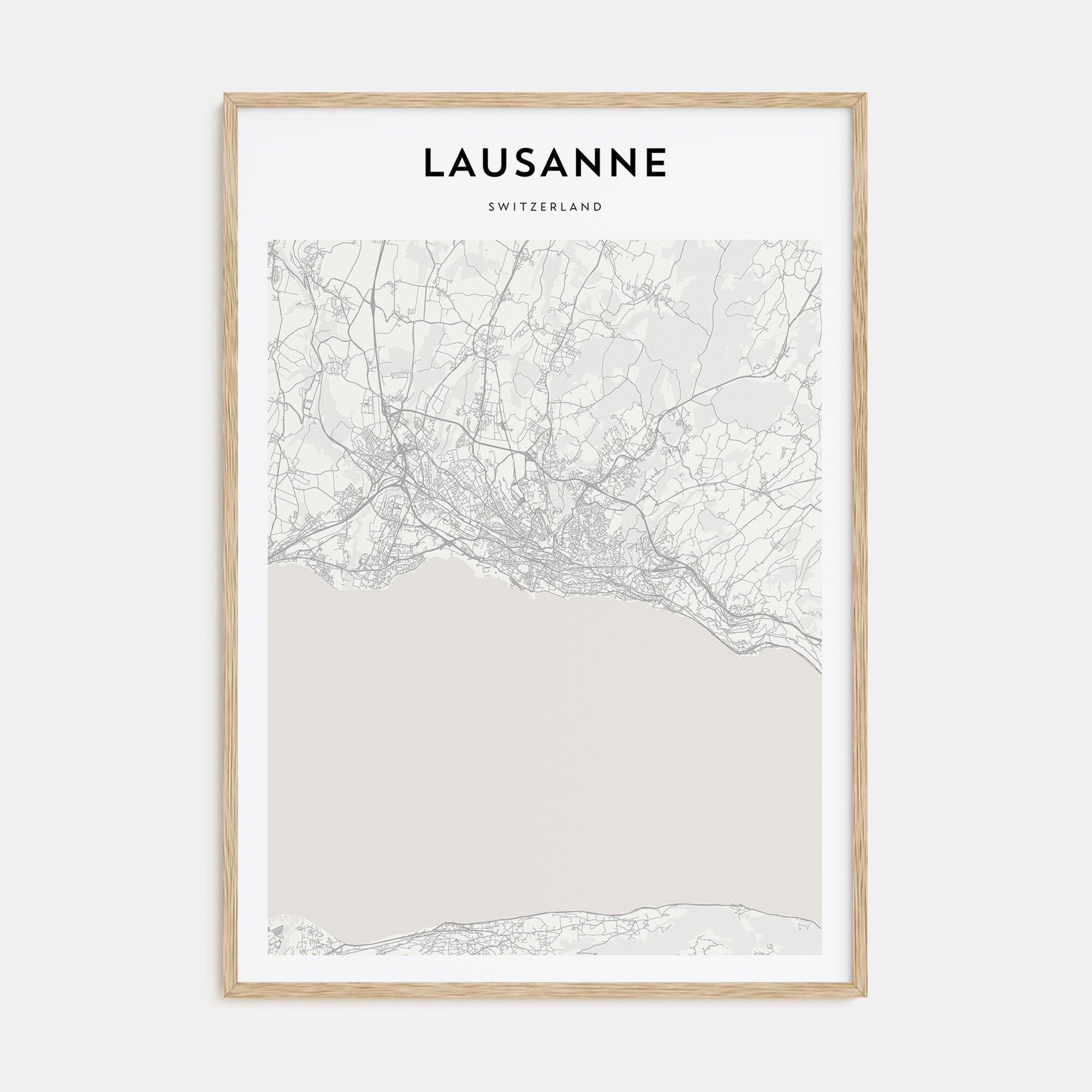 Lausanne Map Portrait Poster