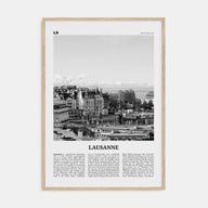 Lausanne Travel B&W Poster