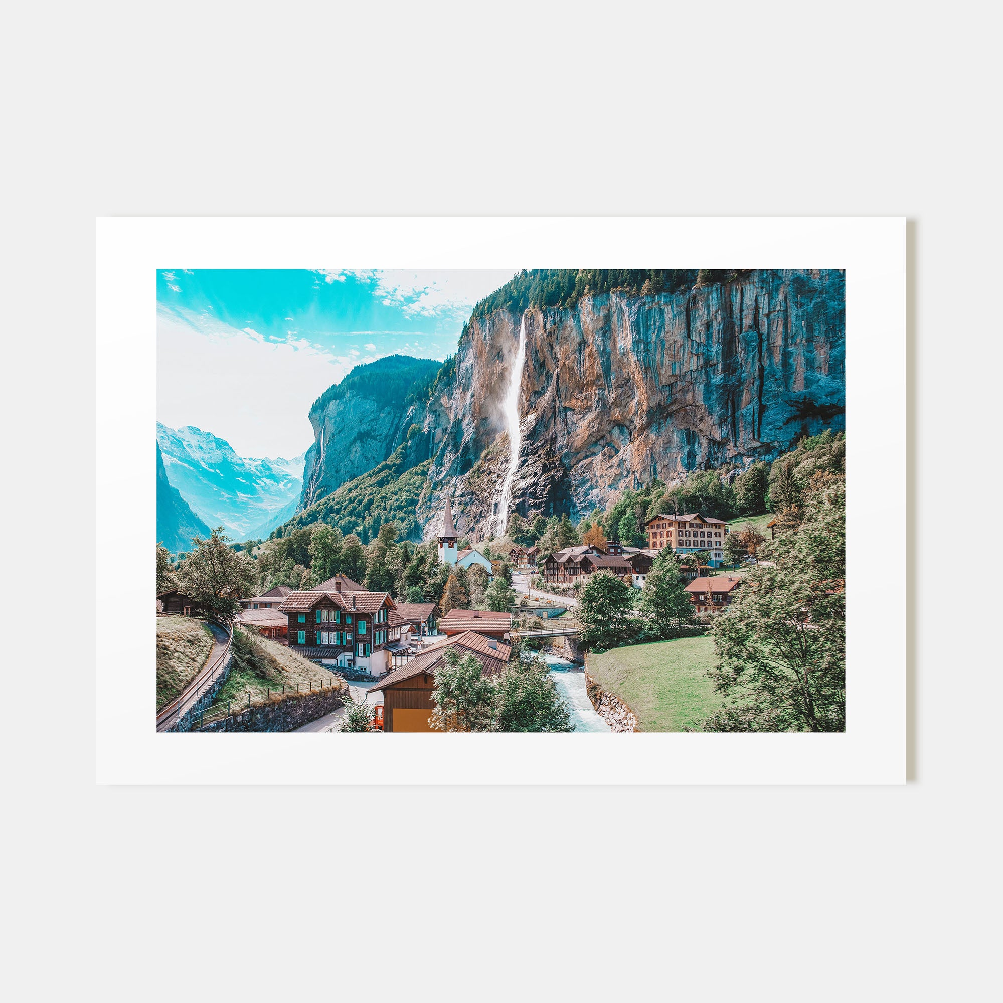 Lauterbrunnen Landscape Color Poster