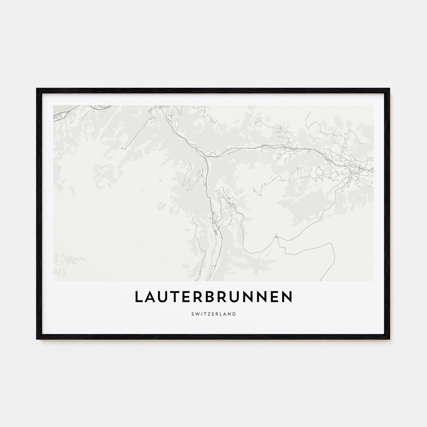 Lauterbrunnen Map Landscape Poster