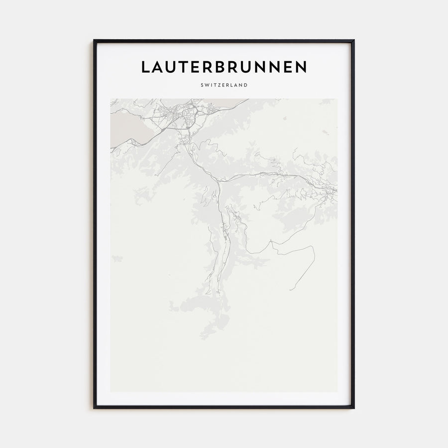 Lauterbrunnen Map Portrait Poster