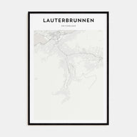 Lauterbrunnen Map Portrait Poster