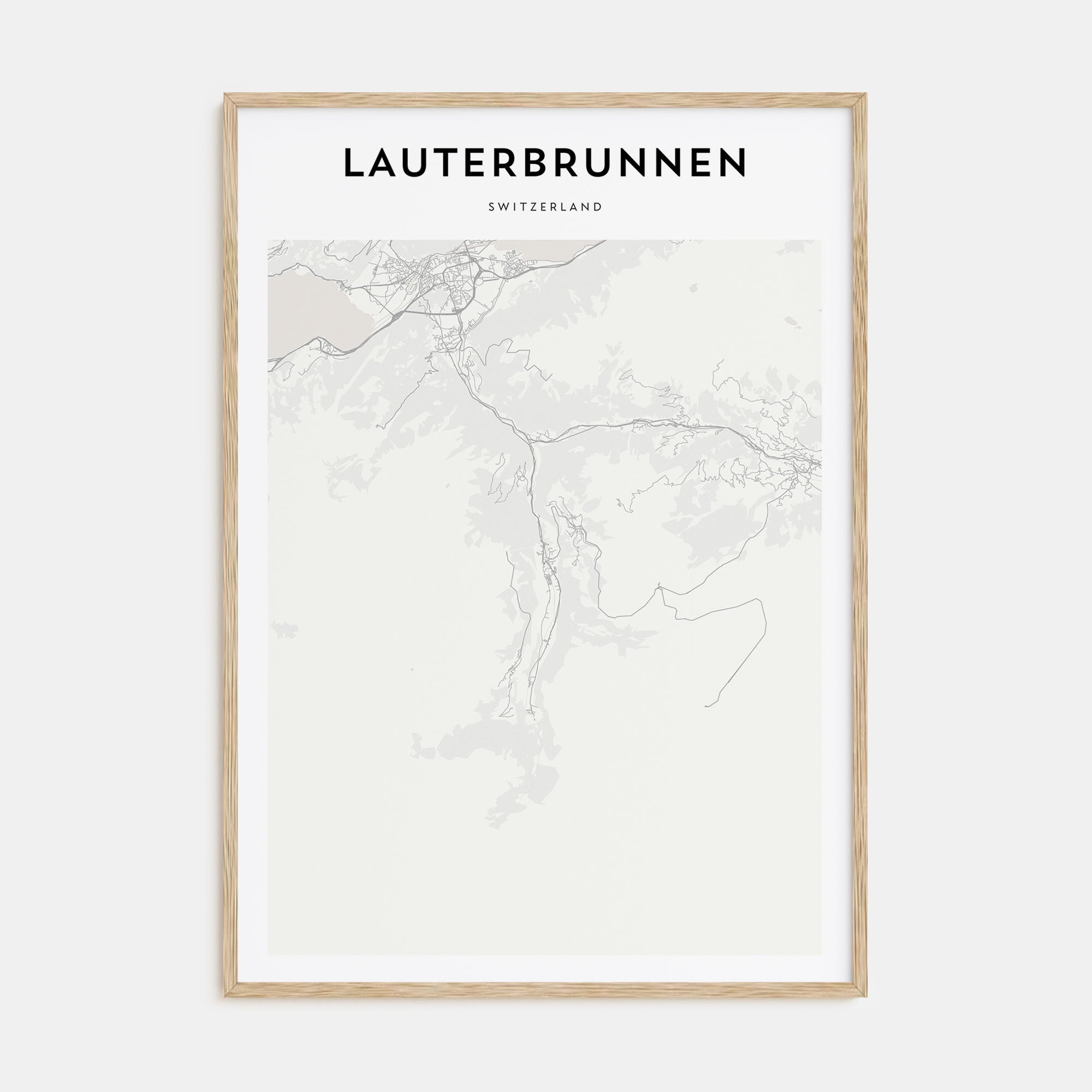 Lauterbrunnen Map Portrait Poster