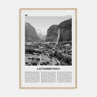 Lauterbrunnen Travel B&W Poster