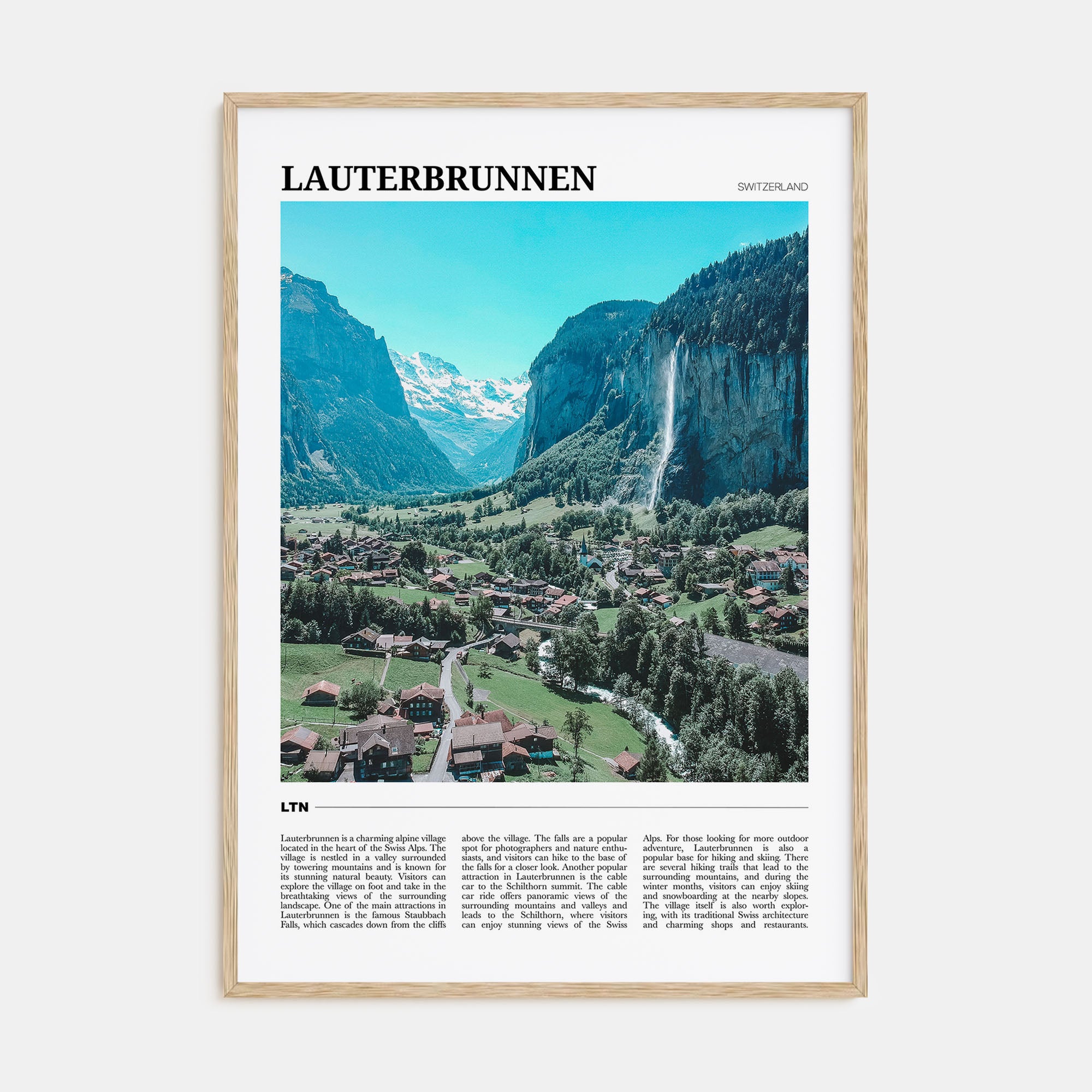 Lauterbrunnen Travel Color Poster
