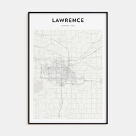 Lawrence, Kansas Map Portrait Poster