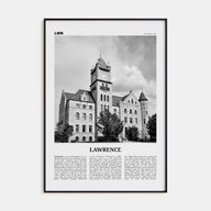 Lawrence, Kansas Travel B&W Poster