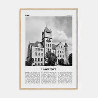 Lawrence, Kansas Travel B&W Poster