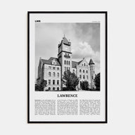Lawrence, Kansas Travel B&W Poster