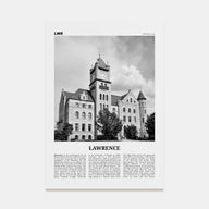 Lawrence, Kansas Travel B&W Poster