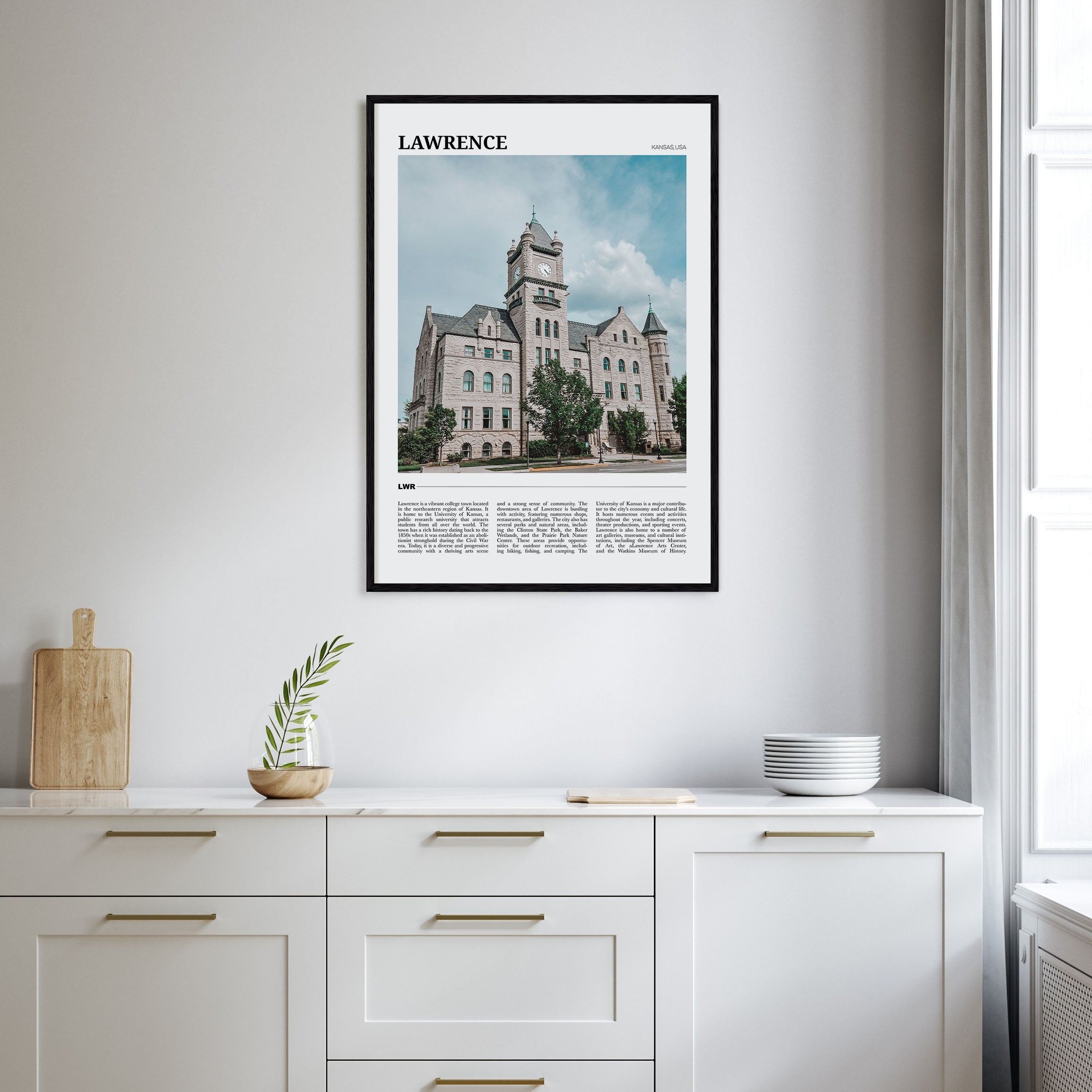 Lawrence, Kansas Travel Color Poster