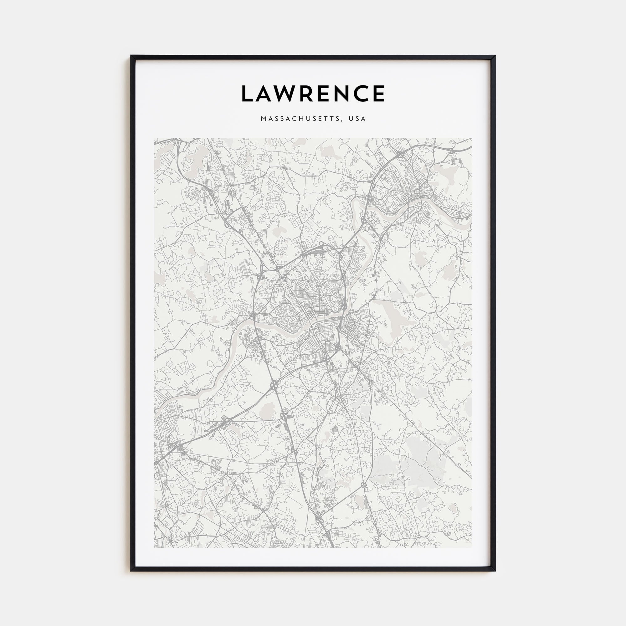 Lawrence, Massachusetts Map Portrait Poster