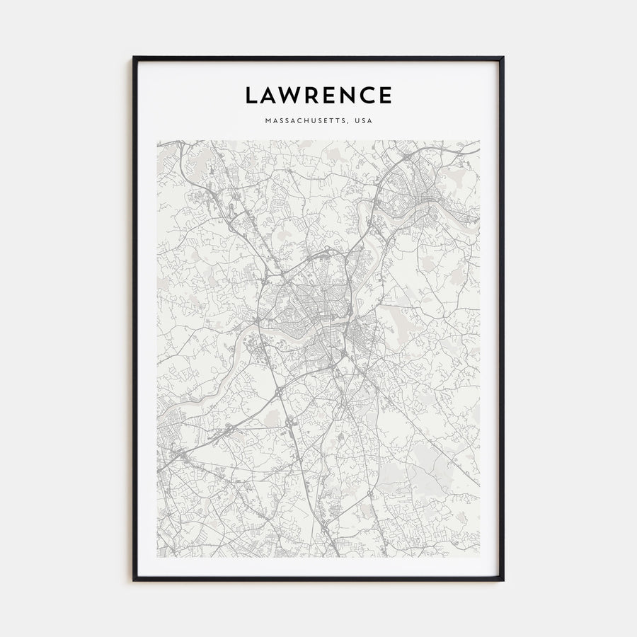 Lawrence, Massachusetts Map Portrait Poster