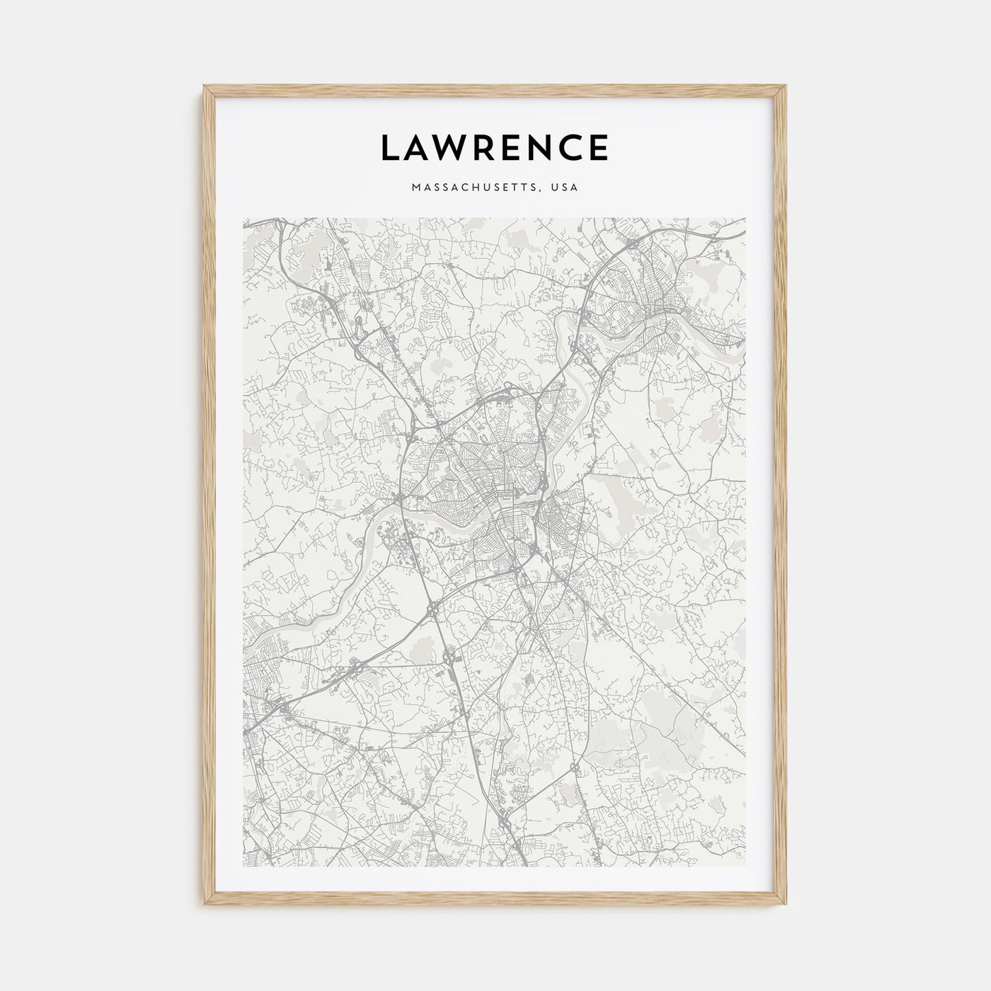 Lawrence, Massachusetts Map Portrait Poster