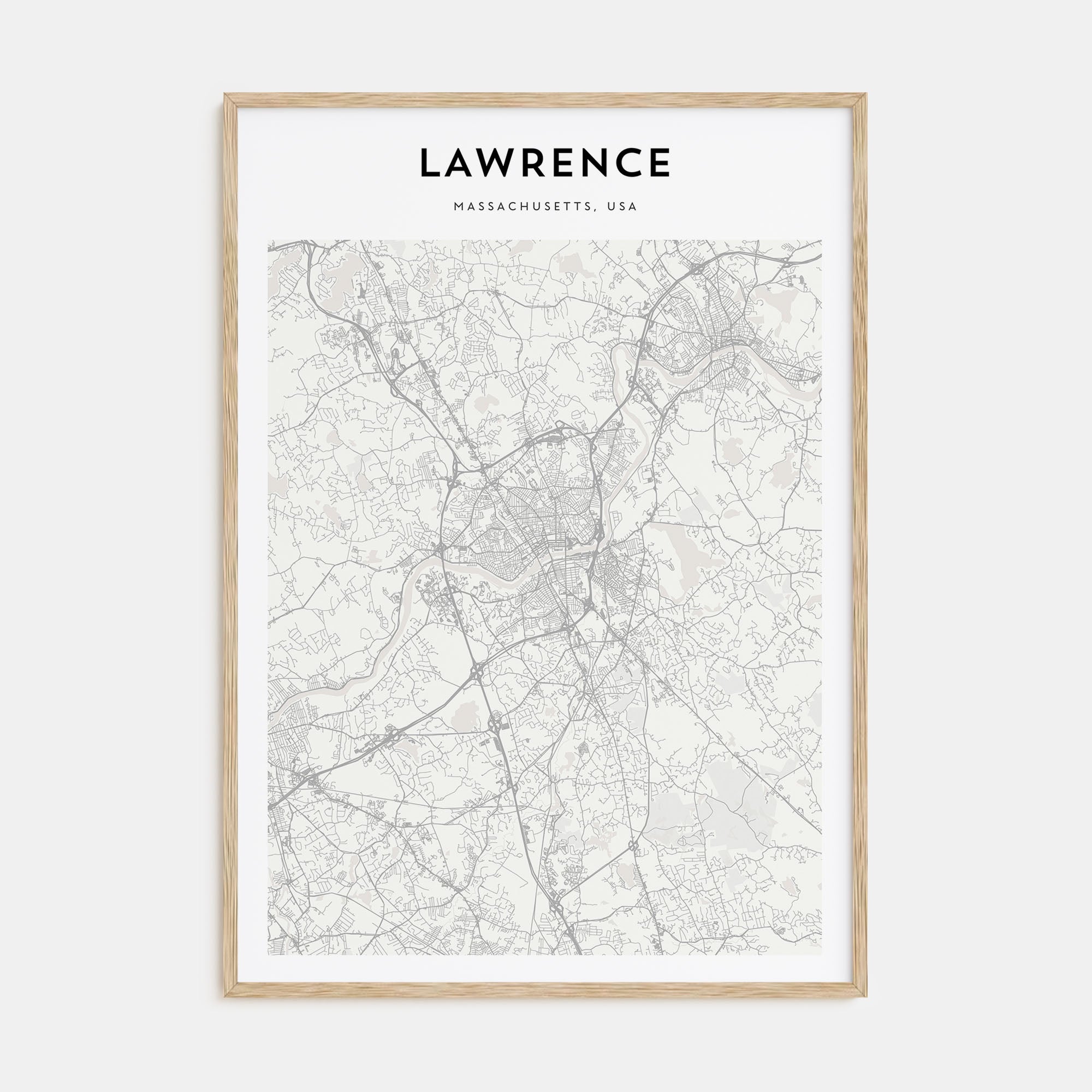 Lawrence, Massachusetts Map Portrait Poster