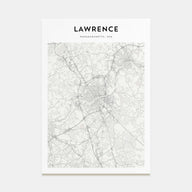 Lawrence, Massachusetts Map Portrait Poster