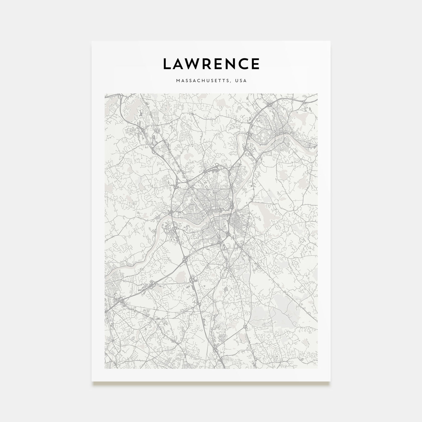 Lawrence, Massachusetts Map Portrait Poster