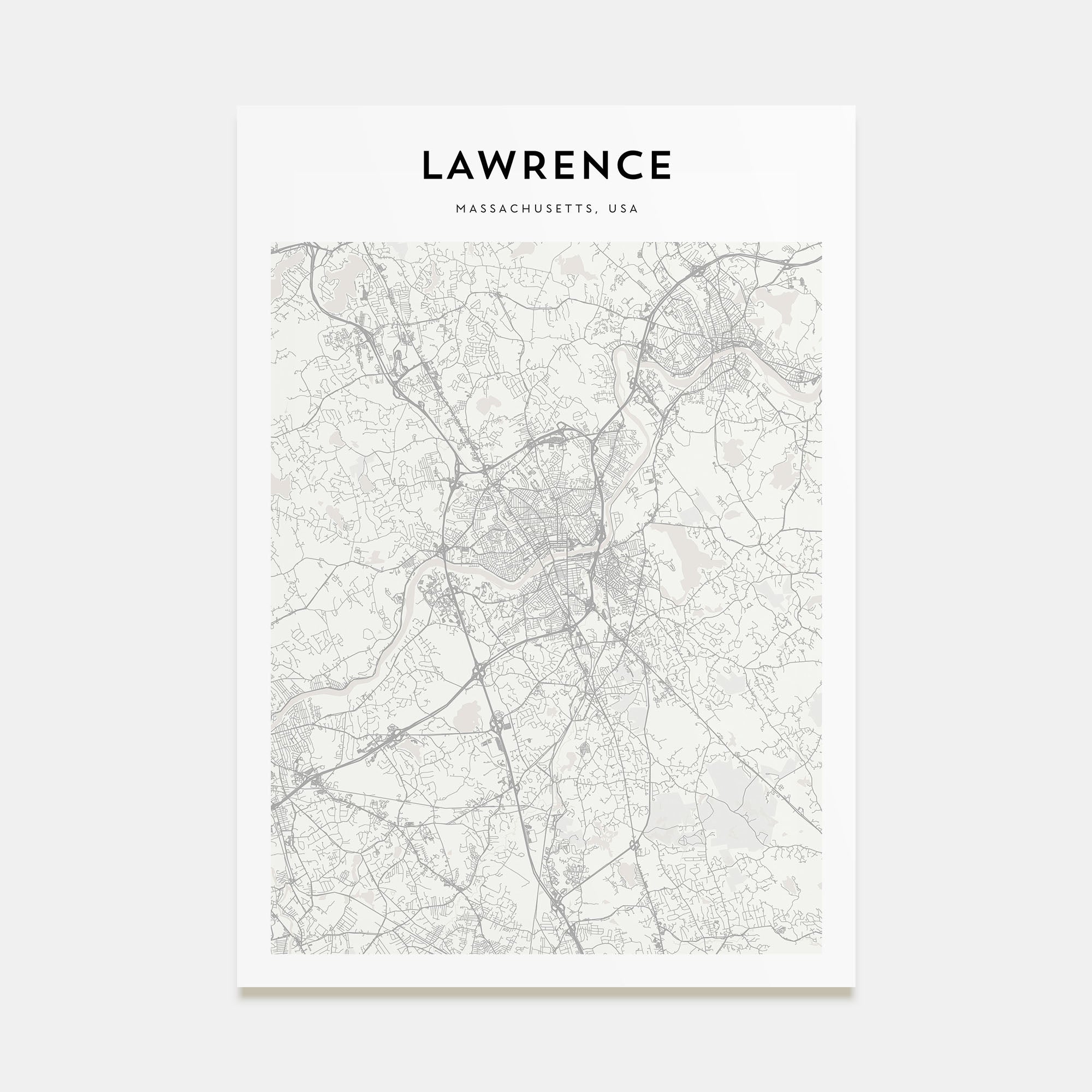 Lawrence, Massachusetts Map Portrait Poster