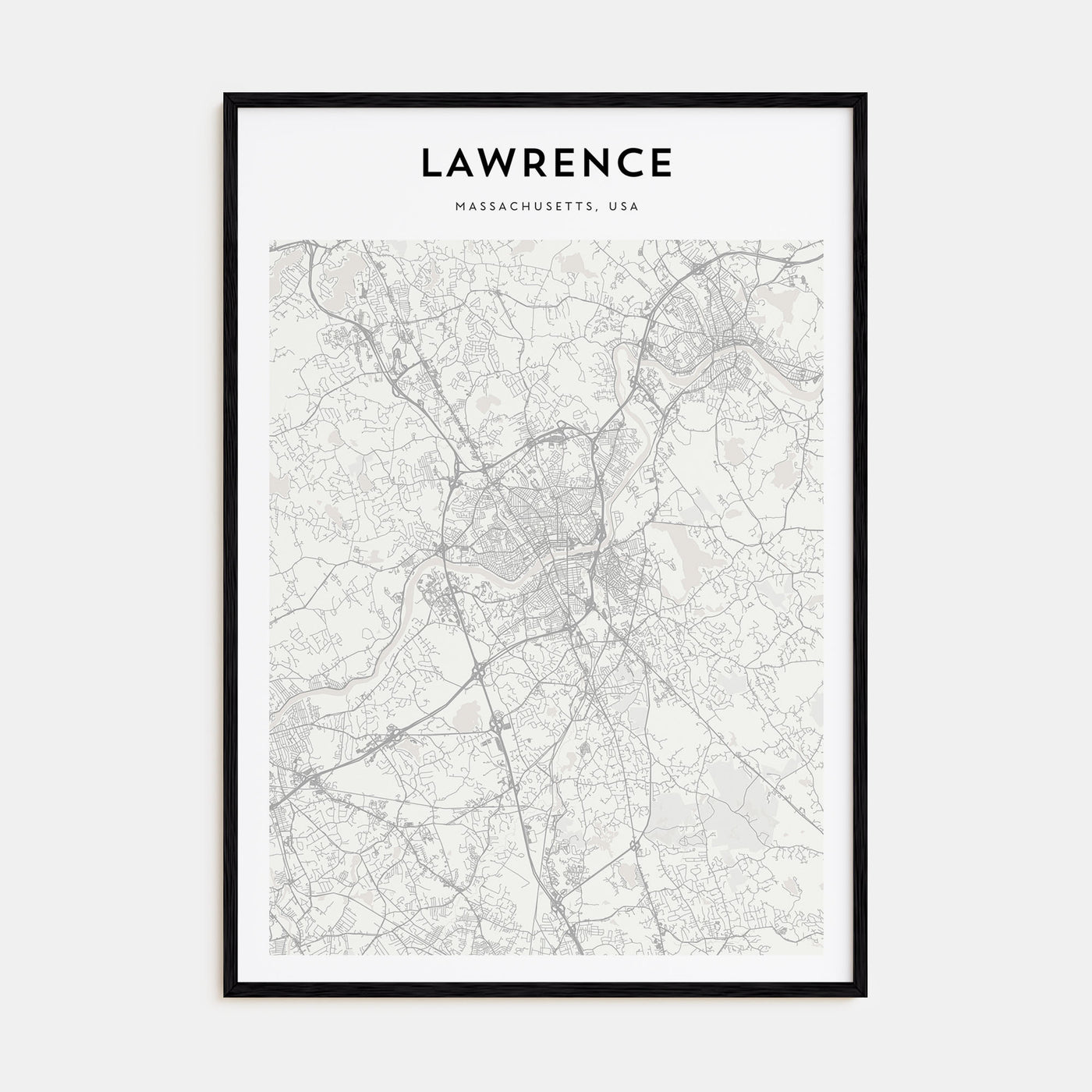 Lawrence, Massachusetts Map Portrait Poster
