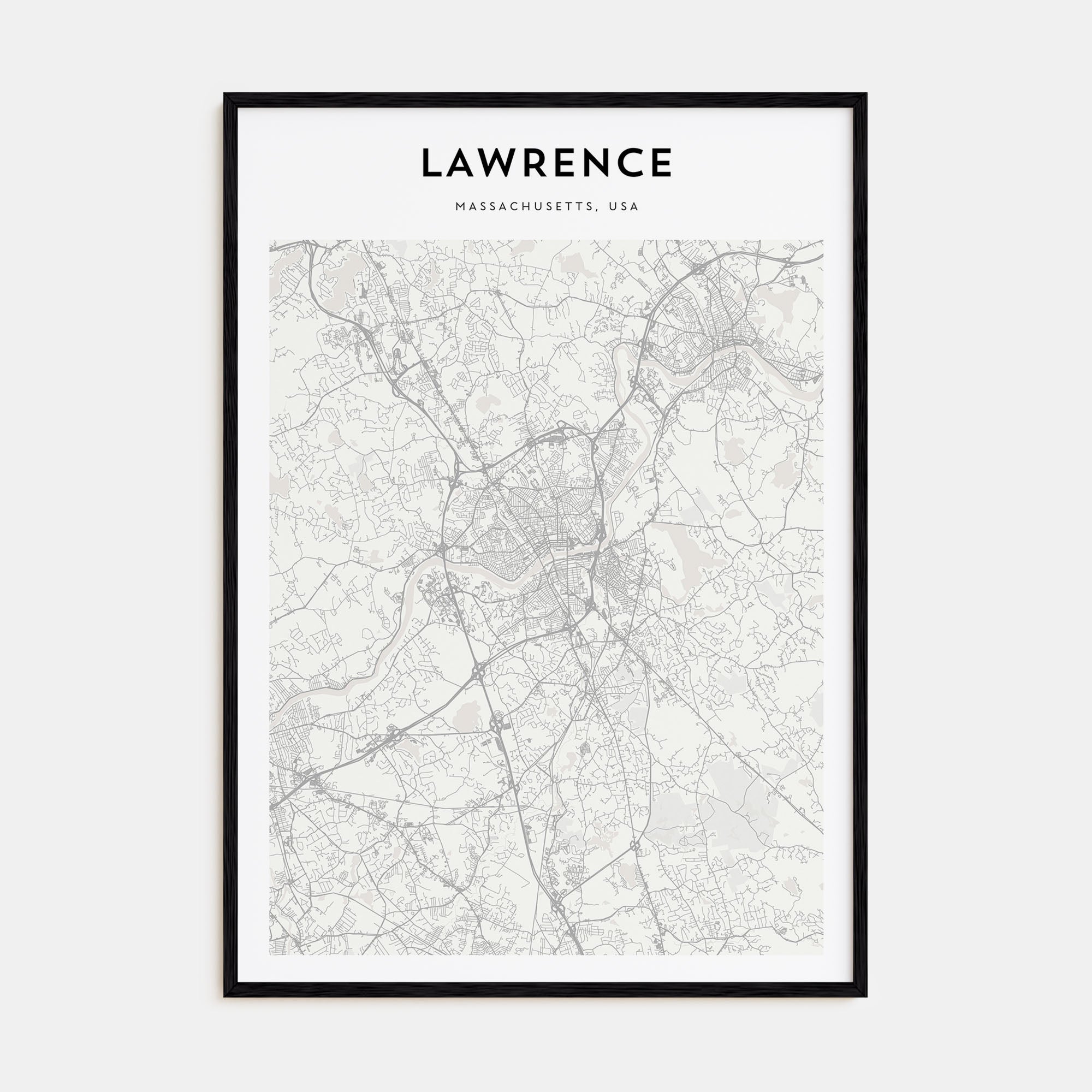 Lawrence, Massachusetts Map Portrait Poster