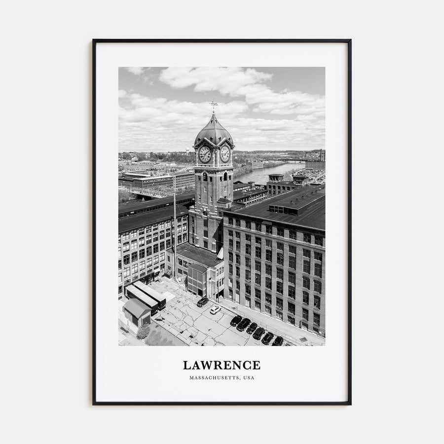 Lawrence, Massachusetts Portrait B&W Poster