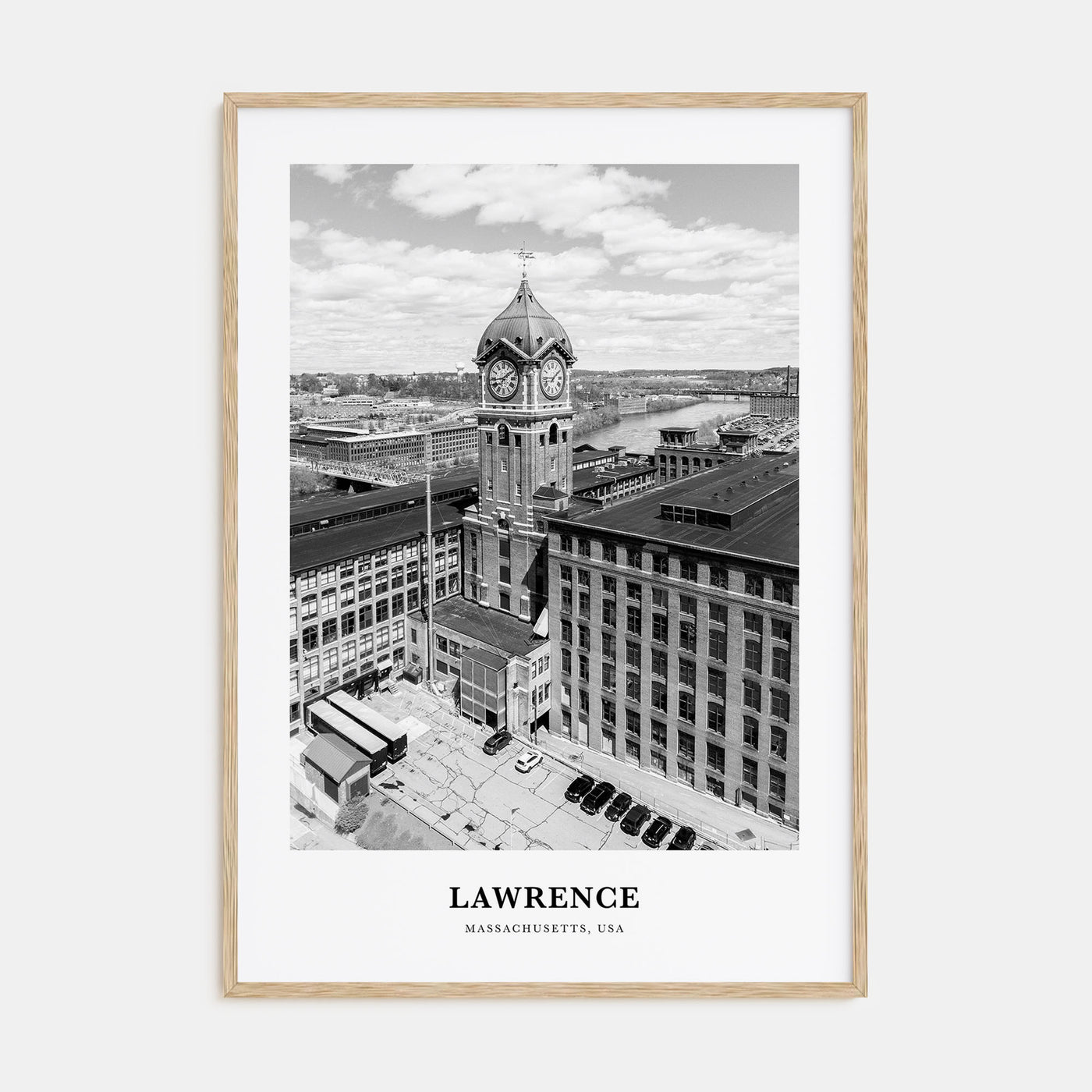 Lawrence, Massachusetts Portrait B&W Poster