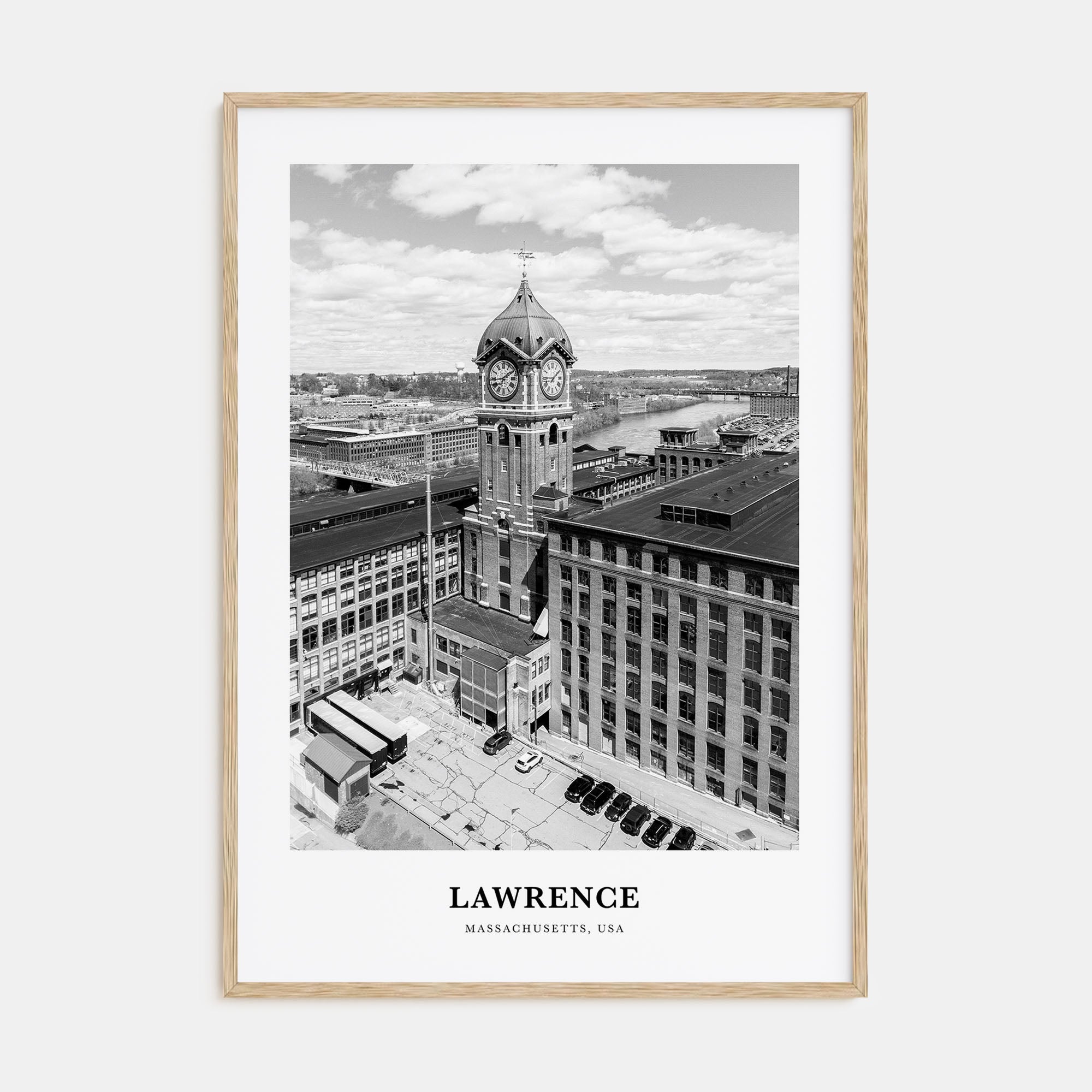 Lawrence, Massachusetts Portrait B&W Poster