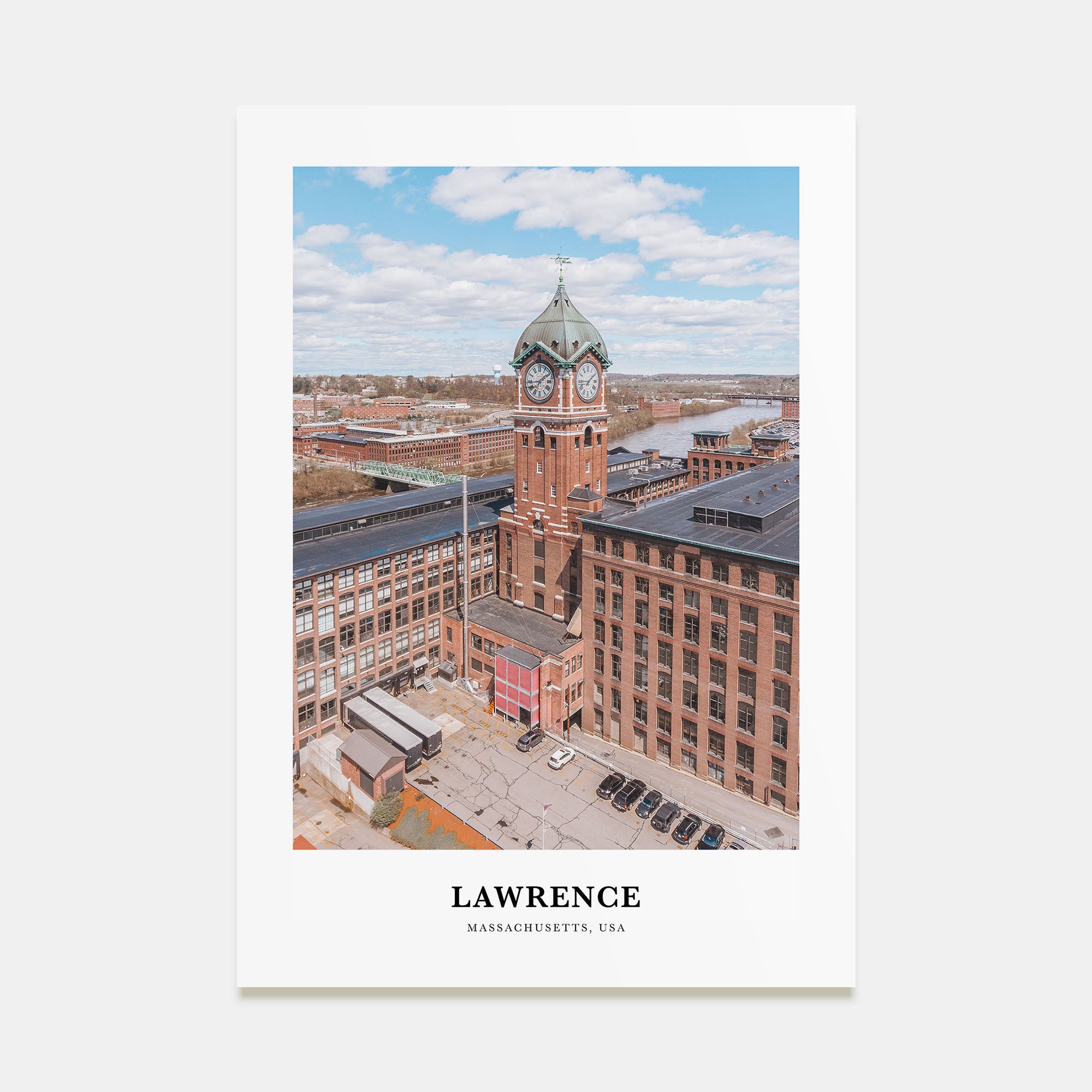 Lawrence, Massachusetts Portrait Color Poster
