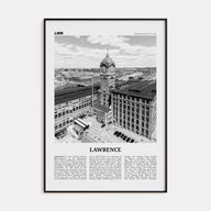 Lawrence, Massachusetts Travel B&W Poster