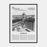 Lawrence, Massachusetts Travel B&W Poster