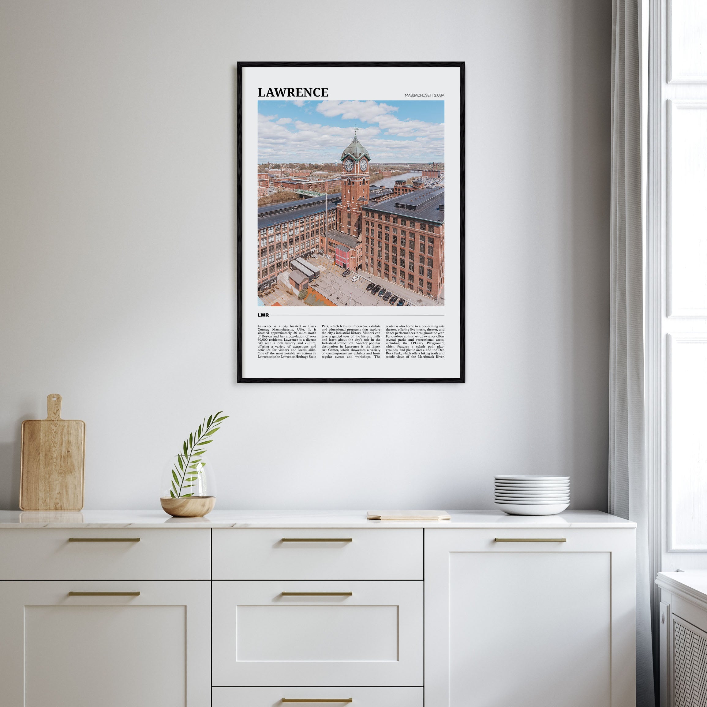 Lawrence, Massachusetts Travel Color Poster