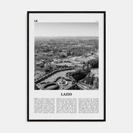 Lazio Travel B&W Poster