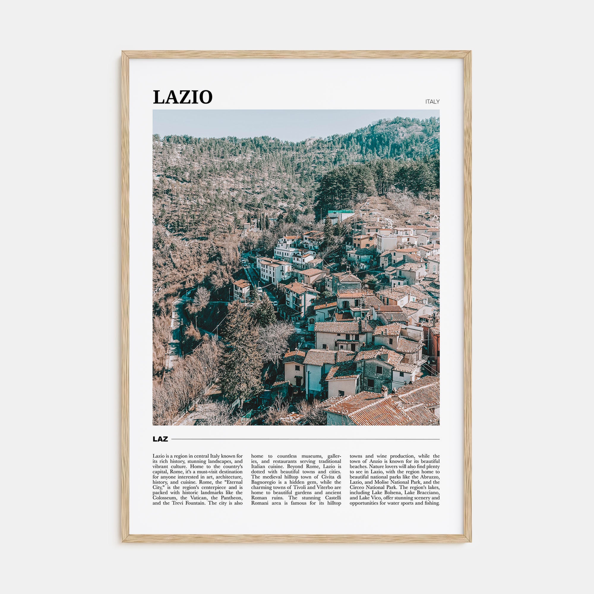 Lazio Travel Color Poster