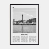 Le Havre Travel B&W Poster