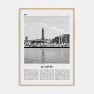 Le Havre Travel B&W Poster