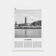 Le Havre Travel B&W Poster