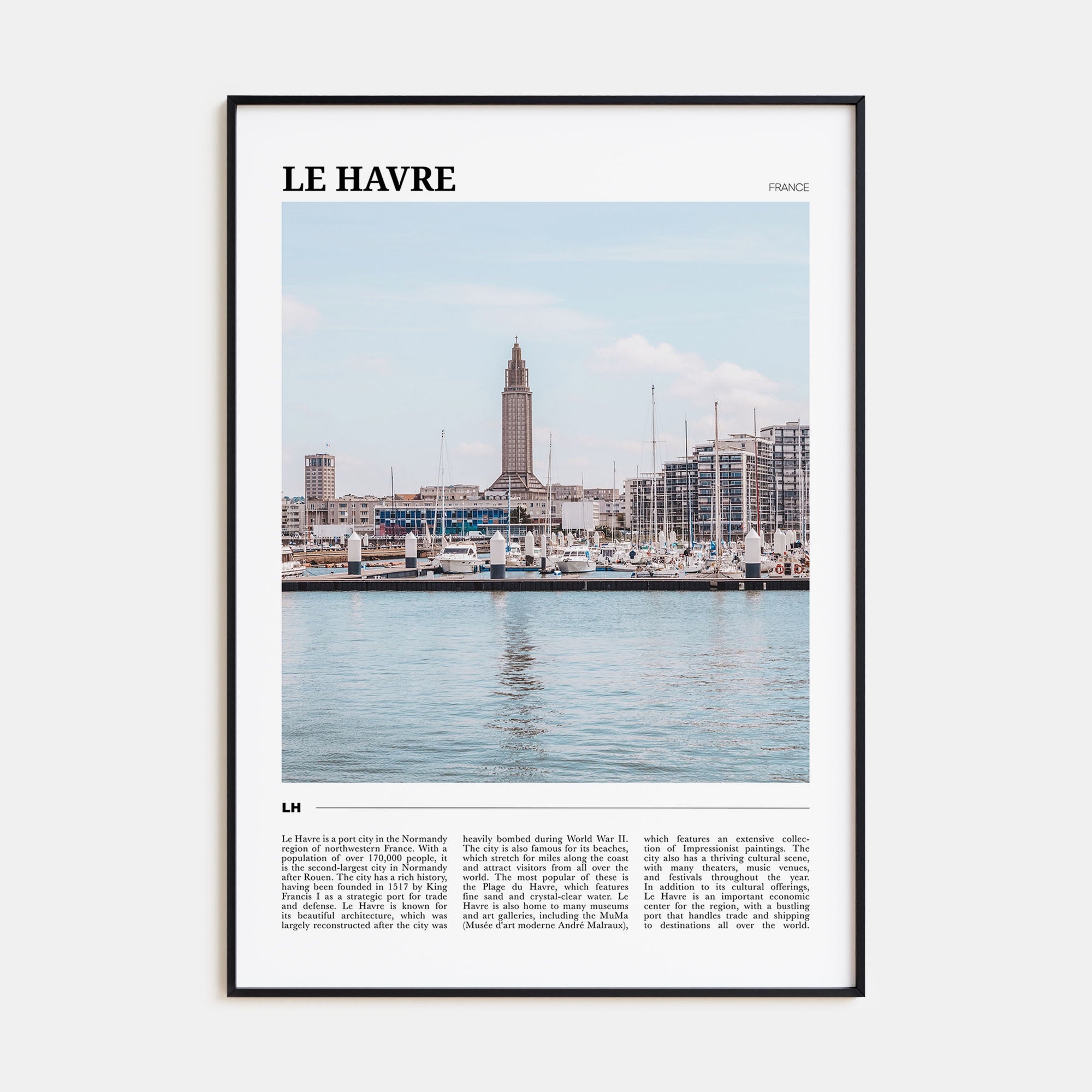 Le Havre Travel Color Poster