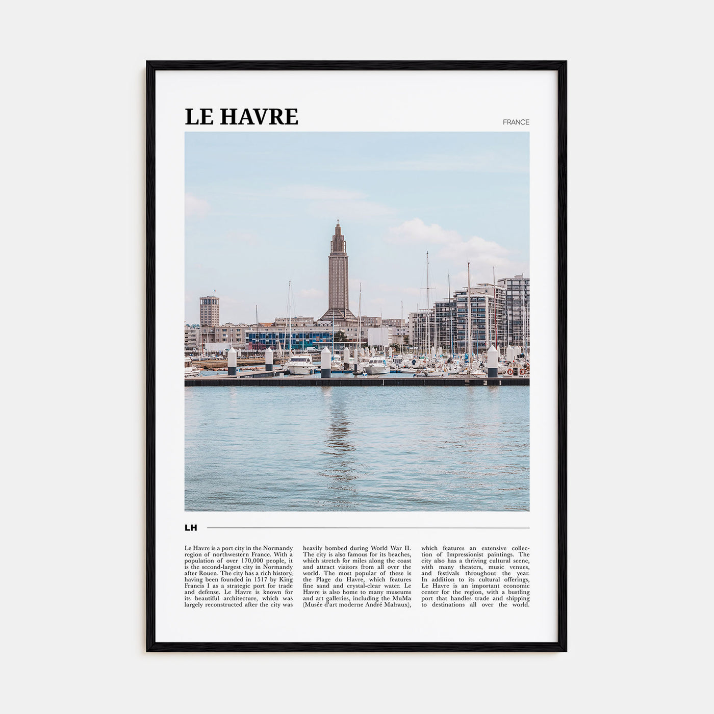 Le Havre Travel Color Poster