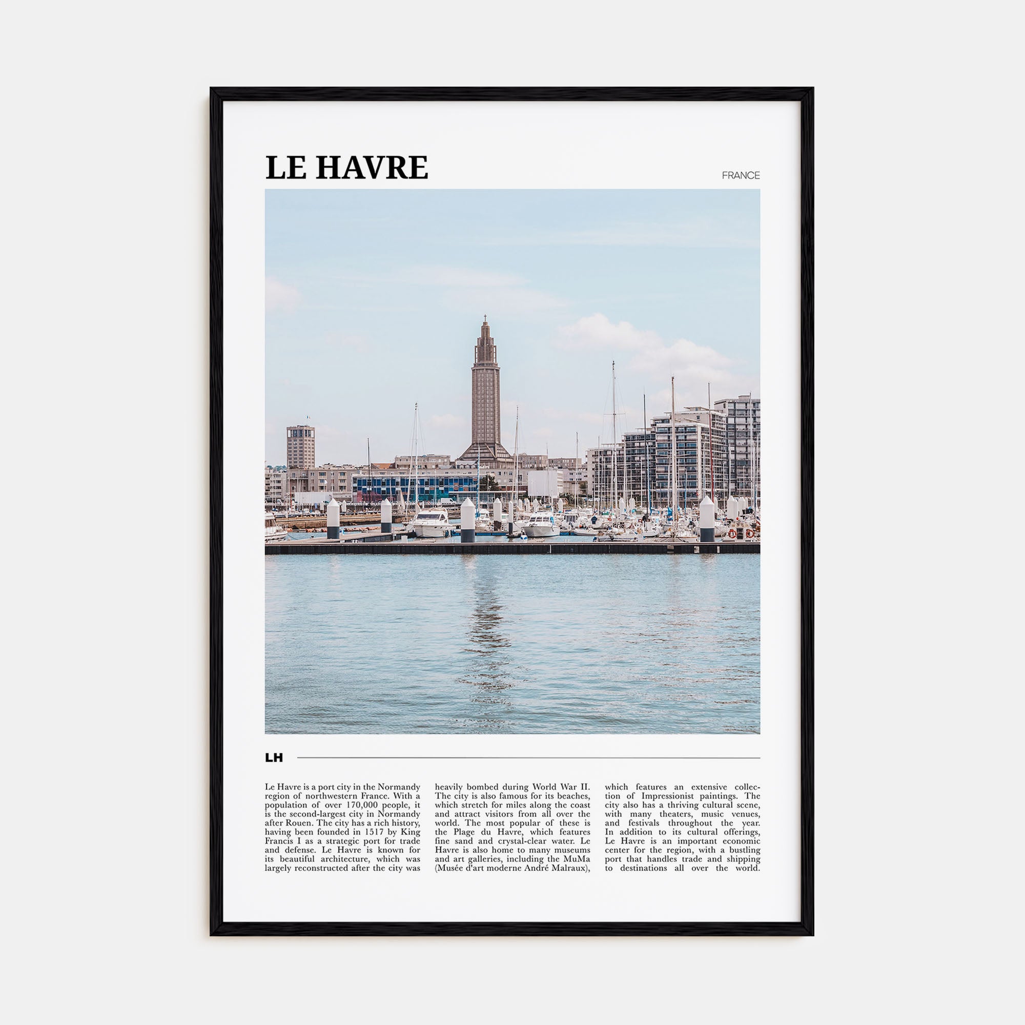 Le Havre Travel Color Poster