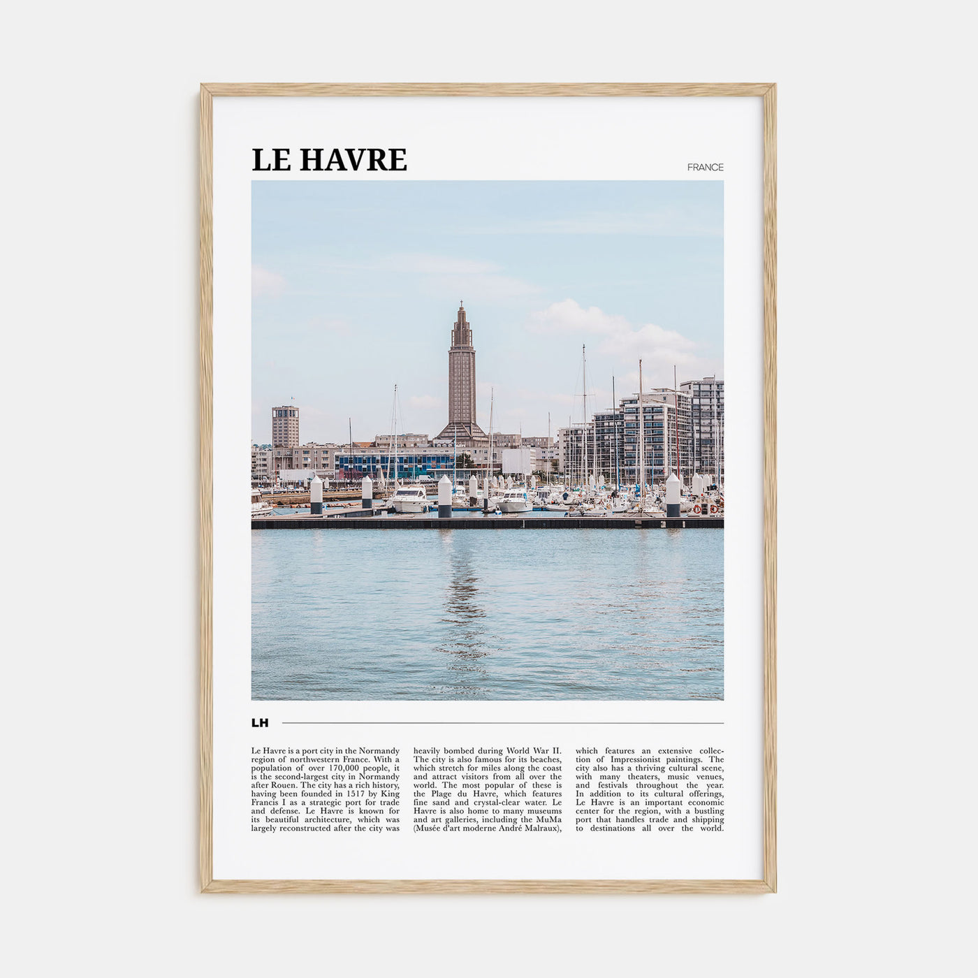 Le Havre Travel Color Poster