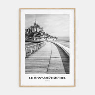 Le Mont-Saint-Michel Portrait B&W Poster