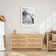 Le Mont-Saint-Michel Portrait B&W Poster