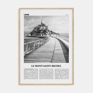 Le Mont-Saint-Michel Travel B&W Poster