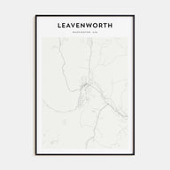Leavenworth Map Portrait Poster