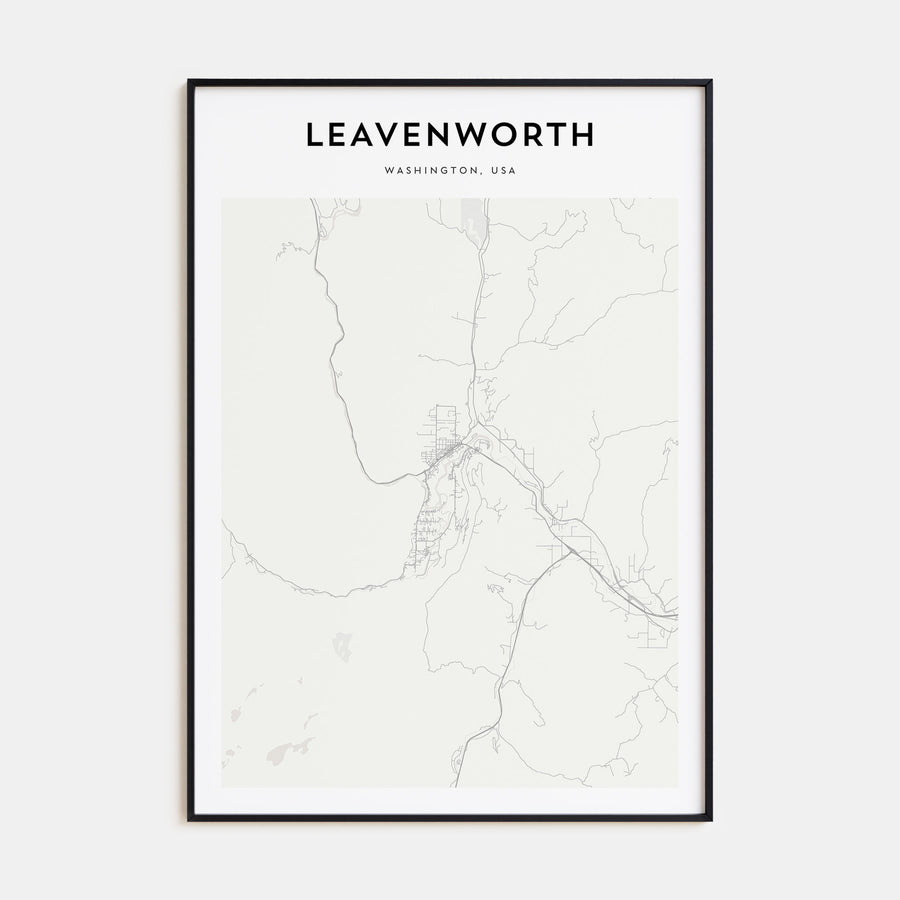 Leavenworth Map Portrait Poster