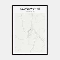 Leavenworth Map Portrait Poster