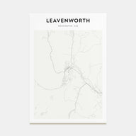 Leavenworth Map Portrait Poster