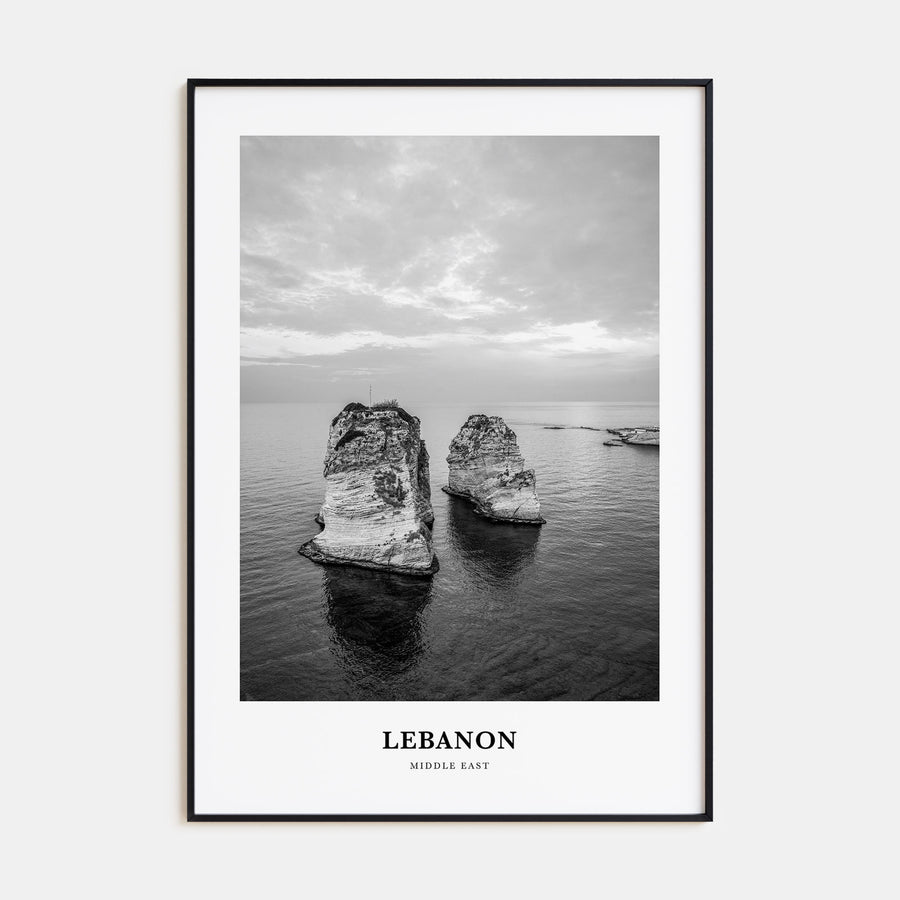 Lebanon Portrait B&W No 2 Poster